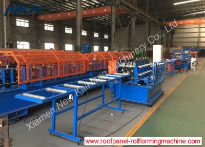 China Blue Upright Roll Forming Machine / Boxbeam Panel Forming Machine For Shelves System for sale