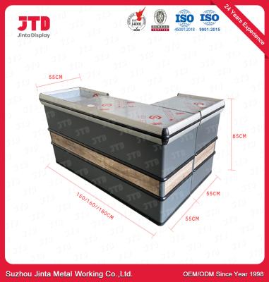 China 1200mm 1600mm Supermarket Checkout Counter ISO9001 Retail Check Out Counter for sale