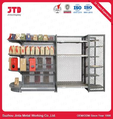 China BV Retail Display Shelving Unit MDF 4 Tier Storage Shelf for sale