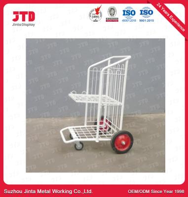 China Zusätze ODM 4 des Supermarkt-Q235 beiseite legender Reihen-Draht-Korb zu verkaufen