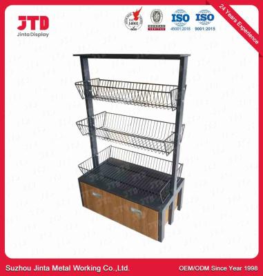 China 1.8m 3 Tier Wire Rack Display 180kgs Black Wire Shelving With Wheels for sale