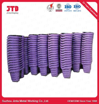 中国 ハンドル色の紫色の52Lプラスチック買物かご 販売のため