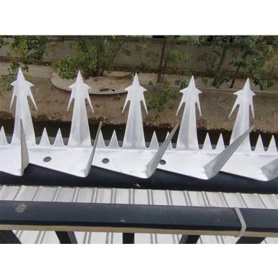 China Anti Climb Metal Security Razor Fence Gate Post Anchor Ground Design Modern Wall Iron Spikes Animals for sale