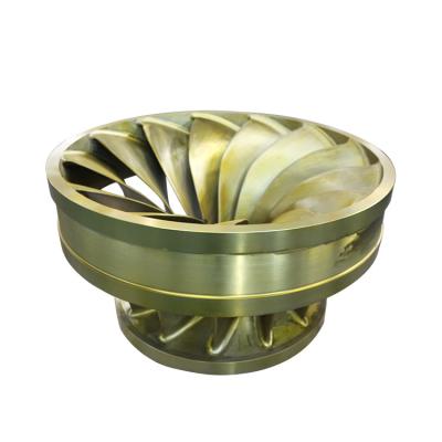 China Split Welded 0.5m Francis Turbine Runner 300KW High Toughness Water Turbine Parts for sale