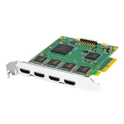 China High Performance 4K Capture Card With HDMI X4 SDK For Surveillance Broadcasting for sale