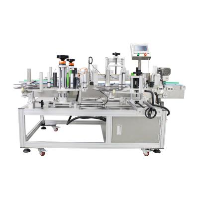China 230 KG Auto Brewers Wine Double Side Labeling Machine for Front and Back Barcode Labeling for sale