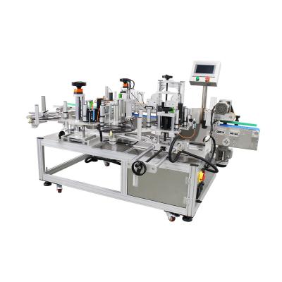 China Double Side Labeling Machine for Packaging of Milk Oval Detergent Square Bottle Sauce for sale
