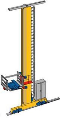 China Height 12900mm Lightweight ASRS Stacker Crane Single Mast SRM for sale