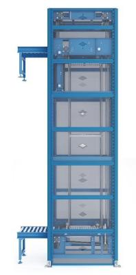 China Continuous Elevator C Type Carton Conveyor System Long Lasting for sale