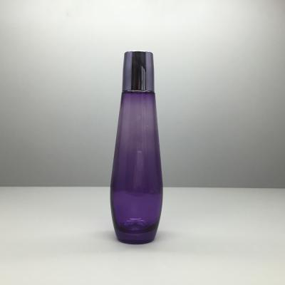 China 120ML 50ML Sprayed Cosmetic Packaging Glass Bottle With Lids for sale