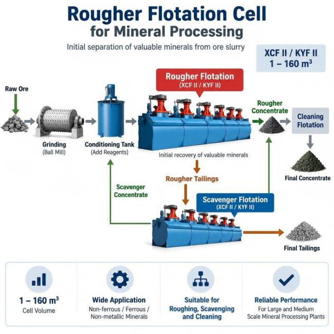 Copper ore processing flow diagram