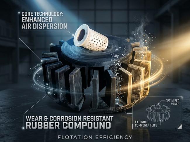 Acid Alkali Resistant Rubber Flotation Machine Rotor and Stator Replacement