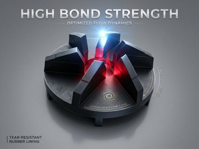 Tear Resistant High Bond Strength Rubber Flotation Rotor and Stator