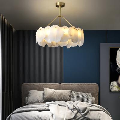 中国 240V 60Hzの寝室の贅沢な吊り下げ式の天井灯の自然なドロマイトのペンダント灯 販売のため