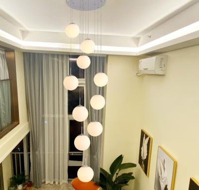China Ordic Glass Ball Cluster Modern Chandeliers Pendant Lights E27 ODM for sale