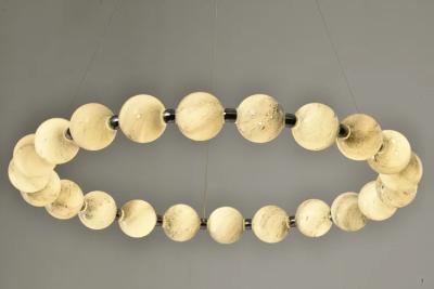 China 100V To 277V Indoor Modern Circular Ring Chandelier Pearl Necklace Chandelier for sale