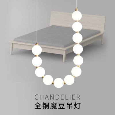 China Linear Glass Pendant Lamps 135W 45W White Glass Ball Ceiling Light Sealing Glaze for sale