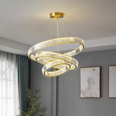 China 5-30m2 Modern Led Crystal Chandelier Ceiling Light Dimmable for sale