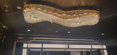 Chine 3000k a adapté la lumière aux besoins du client de Crystal Glass Flush Mount Ceiling de lampe pendante à vendre