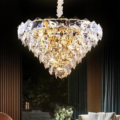China Modern Ceiling Mounted Crystal Chandelier Stylish And Luxurious For Home Decoration for sale