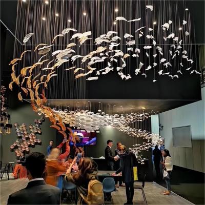 China Modern Art Glass Feather Chandeliers for sale