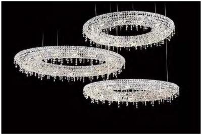 China Light Luxury Creative Crystal Chandelier High End Crystal Chandeliers Hotel Lobby Art Island for sale
