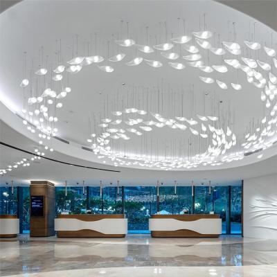 China Customized Ocean Theme Fish Lamp Ceiling Chandelier Art Galleries Assembly Hall for sale