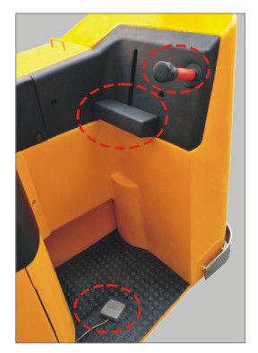 Small turning radius counterbalanced narrow aisle forklift truck capacity 1000kg easy and smart to operate