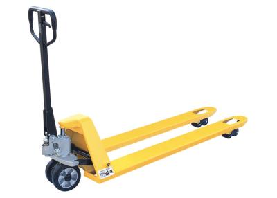 China Heavy Duty Hand Pallet Truck With Casting Pump Yellow Color 200mm Lifting Height for sale