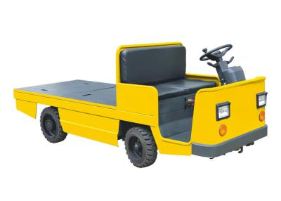China Battery Powered Electric Tow Tractor With Large Platform Solid Wheels for sale