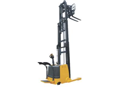 China Single Scissor Reach Truck Forklift Standing Operation Type For Narrow Aisle Warehouse for sale