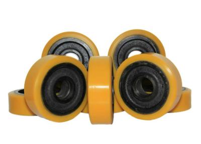 China 127 * 60mm Polyurethane Wheels With Bearings As Industrial Forklift Casters for sale