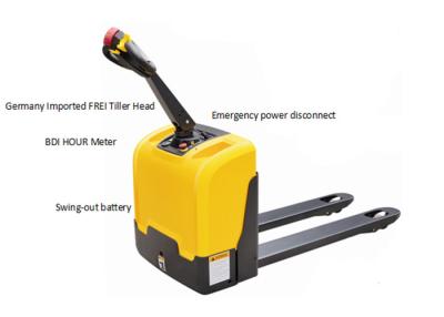 China 1500kg Full Electric Small Pallet Jack For Narrow Aisle Workshop for sale