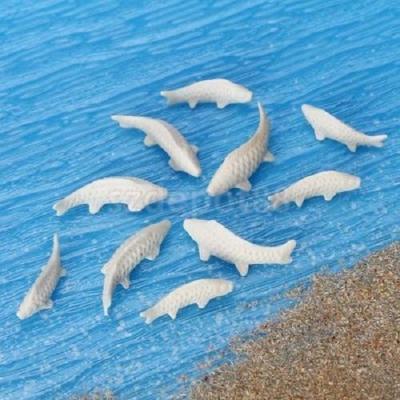 China model mini fish---unpainted figures,model animal,architectural model materials,ABS fishes,white fishes for sale
