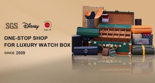 Luxury Leather Personalized Travel Watch Case Roll for 3 Watches