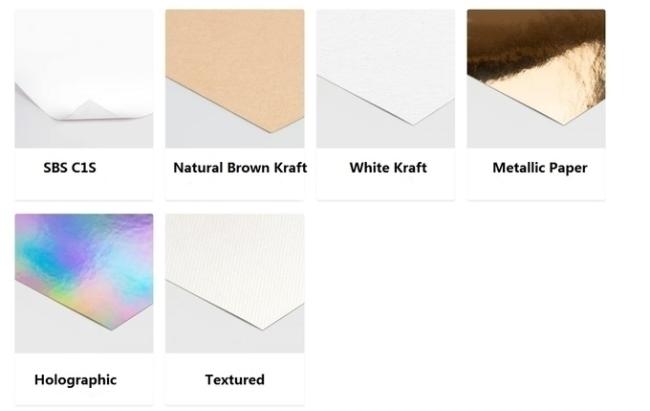Custom Personalized Printed White Kraft Paper Carrier Bags With Flat Handles