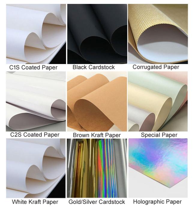 Kraft paper material samples and textures
