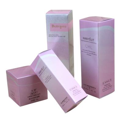 China Custom Luxury Moisturizer Packaging Boxes With Silver Foil Logo Printing Factory for sale
