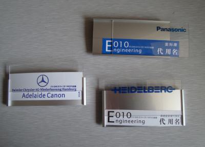 China Engraved Employee Name Tag Badges Insert Paper Printing Magnetic Type for sale