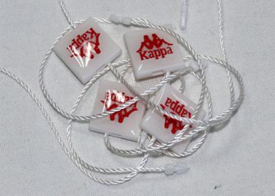 China Etiqueta plástica do selo da segurança do vestuário, revestimento plástico da superfície da cola Epoxy da corda do Tag do cair à venda