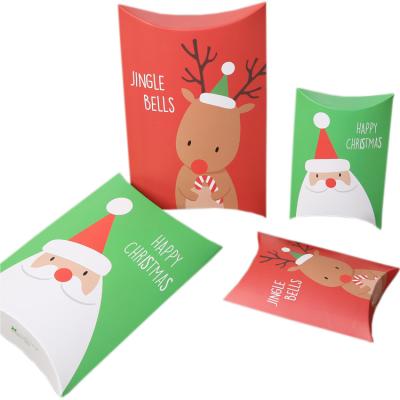 China Printed Paper Pillow Box Personalized Colorful Packages For Christmas Gift for sale