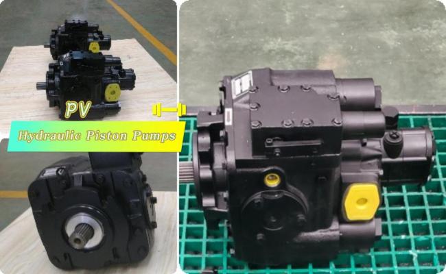 Snow plow hydraulic piston pump