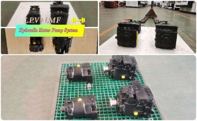 Corn harvester hydraulic pump motor system