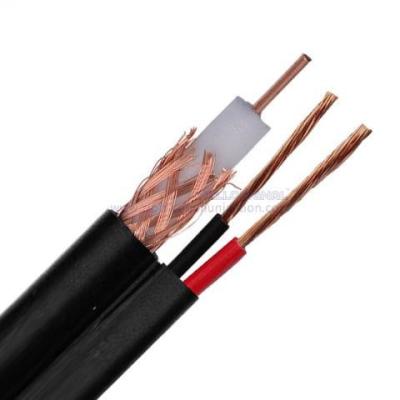 中国 RG59K 2C 0.5 Figure 8 Solid Bare Copper Conductor Coaxial Antenna Cable 75 Ohm RG59 power cable 販売のため