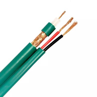 中国 KX8+2x1.00 Figure 8 coaxial cables green cctv kx8 cable Manufacturer CCTV KX8+2C Coaxial Cable With Power Cable 販売のため
