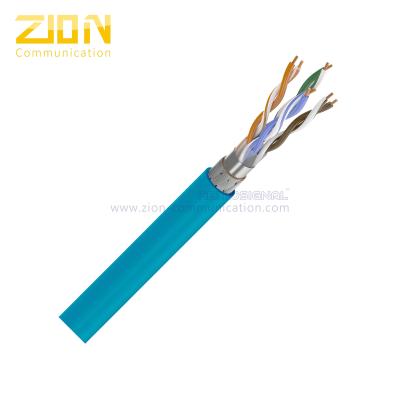 China Tinned Copper Wire Shielded Network Cable SFTP CAT5E 24AWG Pure Copper Conductor for sale