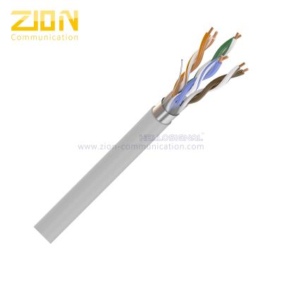 China CAT5E FTP Network Cable Shielded 24AWG Solid Copper PVC Jacket for Wired Networks for sale