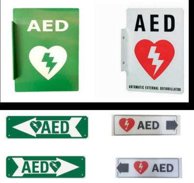 China Printable Wall Mounted AED Wall Sign TUV CE White Green for sale