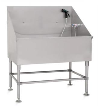 China Professional Stainless Steel Dog Grooming Bath Tub 304 Metal Dog Wash Station for sale