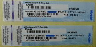 China Nueva etiqueta engomada el 100% de la licencia de Windows 7 de 64 pedazos útil con llave de la activación en venta